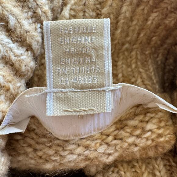 Michael Kors Turtleneck Sweater Women’s Large Tan Winter Warm Old Money Soft - Picture 11 of 13